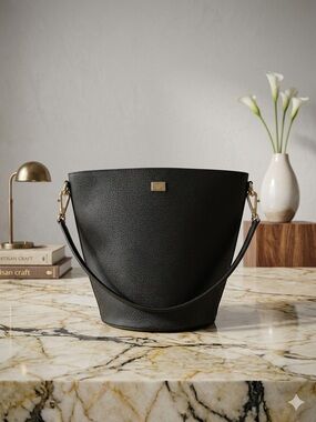 Dolce & Gabbana Vitello Top Handle Leather Bucket Bag
